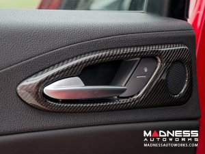 Alfa Romeo Giulia Interior Door Handle Surround Trim Set - Carbon Fiber